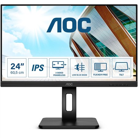 AOC 24P2Q,AOC 24 inch monitor,AOC Full HD IPS monitor,AOC business monitor,ergonomic monitor AOC,AOC pivot monitor,VESA mount monitor,AOC monitor with speakers,HDMI DVI VGA DisplayPort monitor,AOC P2 series