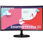 68,6cm / 27'' (1920x1080) Samsung C27F364EAU Essential 16:9 4ms 75Hz HDMI VGA Full HD Black
