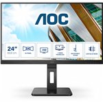 61cm / 24" (1920x1080) AOC Pro-line 24P2QM 16:9 FHD 75Hz 4ms HDMI DVI DP VGA Speaker Pivot Black