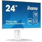 61cm / 24" (1920x1080) iiyama ProLite XUB2492HSU-W6 16:9 FHD IPS 100Hz 0,4ms HDMI DP Pivot Speaker White