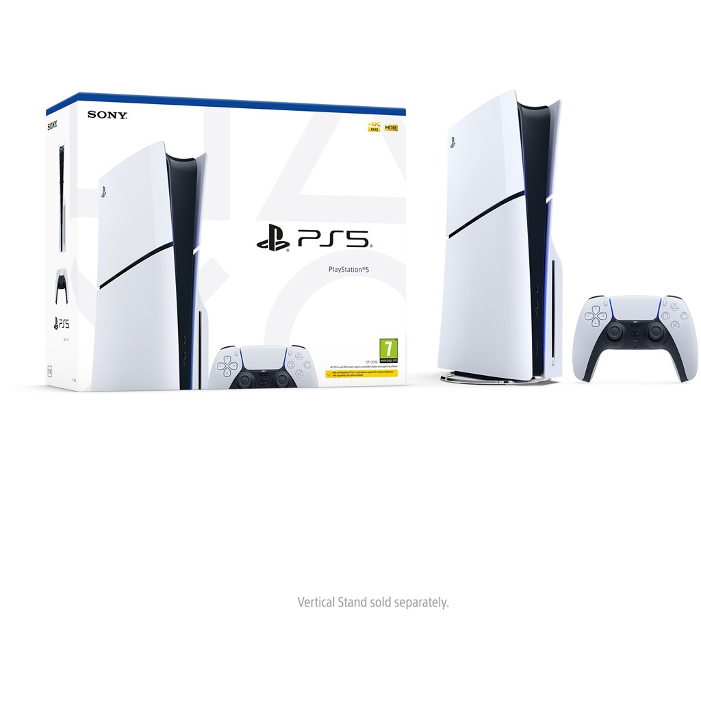 Sony PlayStation 5 Slim,PS5 Slim 1TB,PlayStation 5 Slim console,Sony PS5 HDR,Sony PS5 Slim white,PS5 1TB SSD,next-gen Sony PlayStation,PS5 Slim gaming console,Sony PS5 8K gaming,PlayStation 5 Slim specs