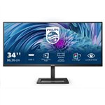 86,36cm / 34" (3440x1440) Philips E Line 346E2LAE / 00 21:9 WQHD VA 1ms 100Hz HDMI DP USB-C Speaker Black