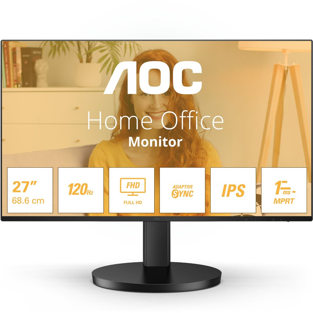 AOC 27B3HA2,AOC Basic-line monitor,AOC 27 inch monitor,AOC FHD monitor,100Hz monitor,4ms monitor,AOC monitor with speakers,budget AOC monitors,eye comfort monitor,slim border monitor,AOC Basic line 27 inch