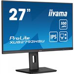 68,6cm / 27" (1920x1080) iiyama ProLite XUB2793HSU-B7 16:9 FHD IPS 1ms 100Hz HDMI DP Speaker Pivot Black
