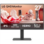 68,6cm / 27" (2560x1440) LG 27BA45QB-B 16:9 IPS 5ms 75Hz HDR10 2xHDMI DP Speaker Pivot Black
