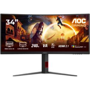 AOC CU34G4Z 86.36cm 34Zoll 3440x1440 1ms 2xHDMI DP USB Black/Red