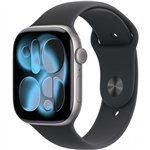 Apple Watch S11 Aluminum 46mm Space Gray (Black Sport Band) M/L