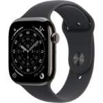 Apple Watch S11 Titanium Slate Cellular 42mm (black sports band) S/M