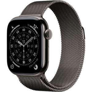 apple watch s11 titanium slate cellular 42mm (milanaise bracelet slate)