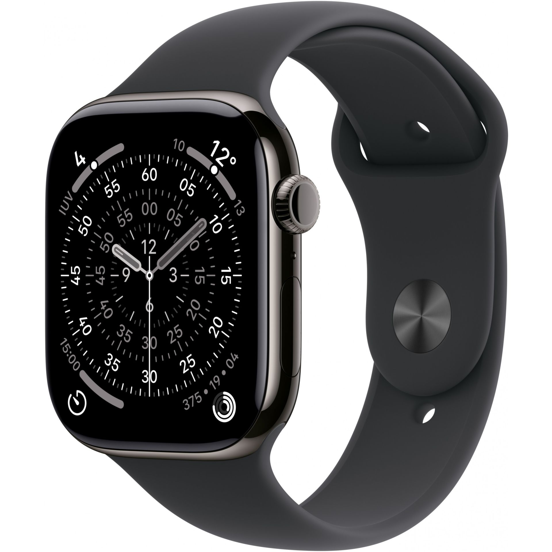 apple watch s11 titan schiefer cellular 46mm (sportarmband schwarz) s/m