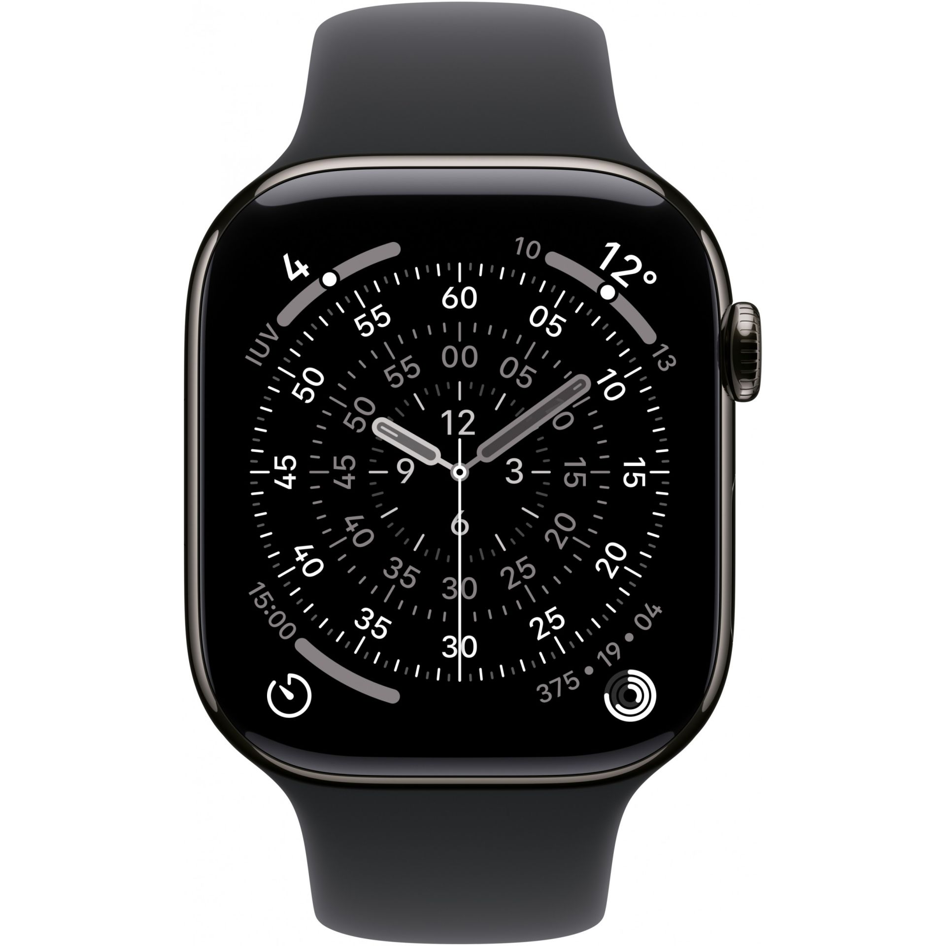 apple watch s11 titan schiefer cellular 46mm (sportarmband schwarz) s/m