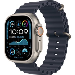 APPLE Watch Ultra 2 GPS + Cellular 49mm Natural Titanium Case with Navy Ocean Band