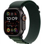APPLE Watch Ultra 2 GPS + Cellular 49mm Black Titanium Case with Dark Green Alpine Loop - Large